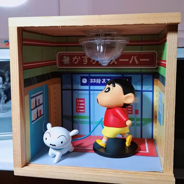 [BUNJANG] 92Toys Crayon Shin-chan and White Dog Figure / 단종희귀] 92toys짱구 흰둥이산책(불들어오는 편의점)