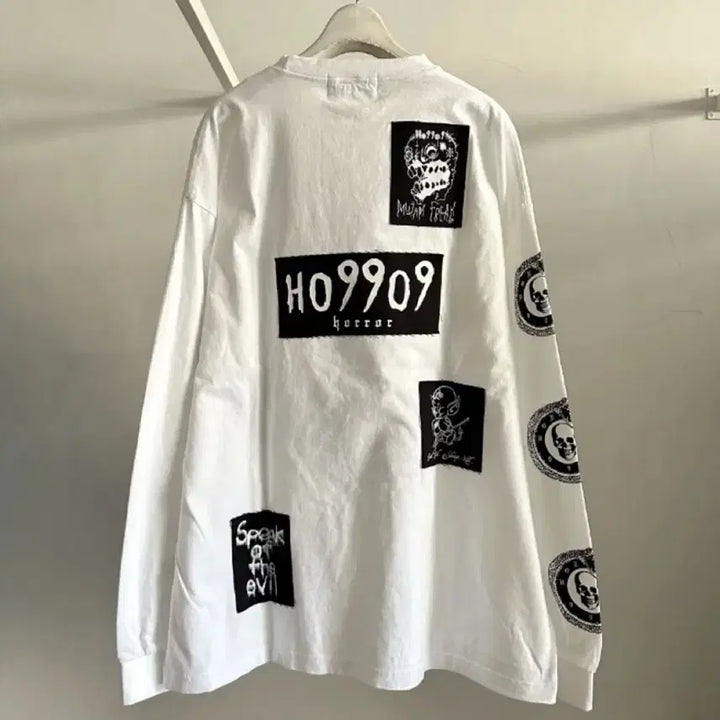 [BUNJANG] Kidill Patch Long Sleeve T-Shirt / 키딜 패치 롱슬리브 PATCH LONG SLEEVE T-SHIRT