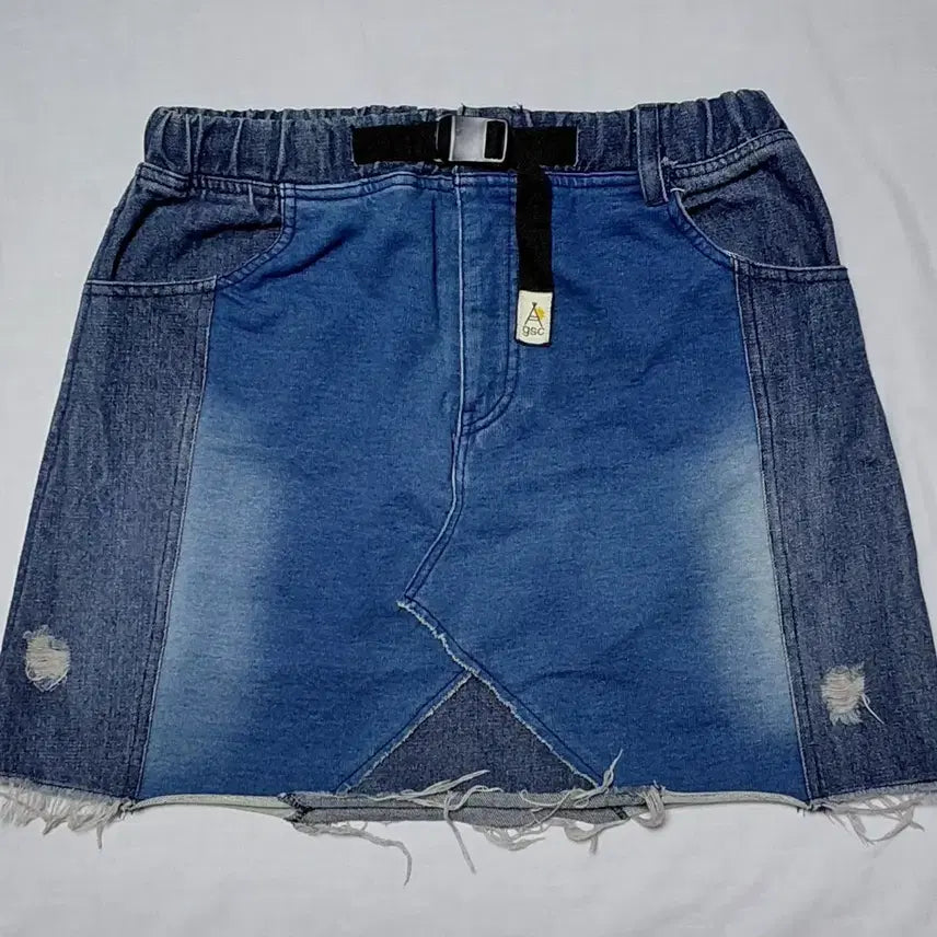 [BUNJANG] Go Slow Caravan Patchwork Denim Bending Skirt / [1/26~28] Go Slow Caravan 패치워크 데님 밴딩 스커트