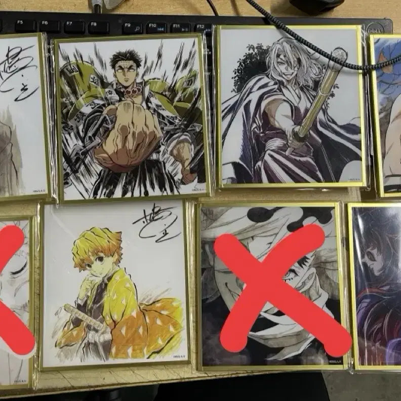 [BUNJANG] Ufotable Akaza &amp; Kokushibo Acrylic Stand / 유포 웹샵쿠지 아카자 코쿠시보 아크릴쿠지 새상품