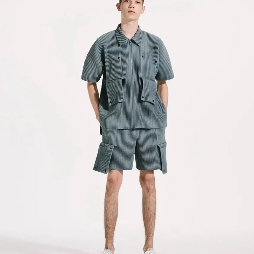 [BUNJANG] Homme Plissé Flip Shirt and Shorts Set / 옴므플리세 플립셔츠, 쇼츠 구매