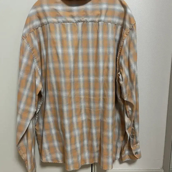 [BUNJANG] TY All Day Ombre Check Shirt Orange M / TY 올데이 옴브레 체크 셔츠 오렌지 M