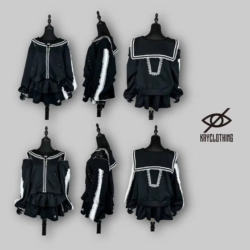 [SOLD OUT] kry clothing SERA 세일러 카라 셋업 교복