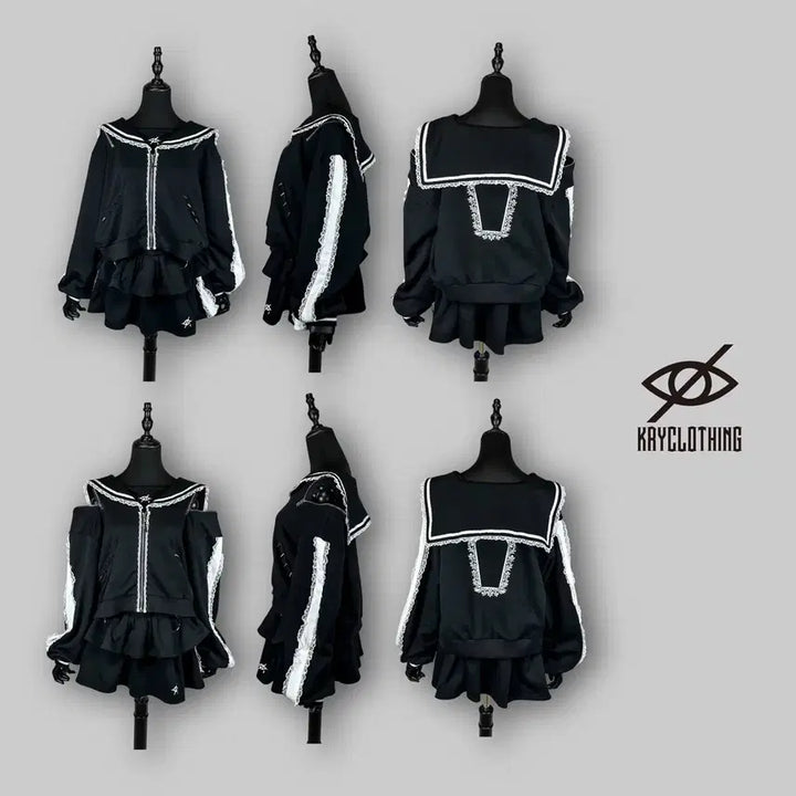 [SOLD OUT] kry clothing SERA 세일러 카라 셋업 교복