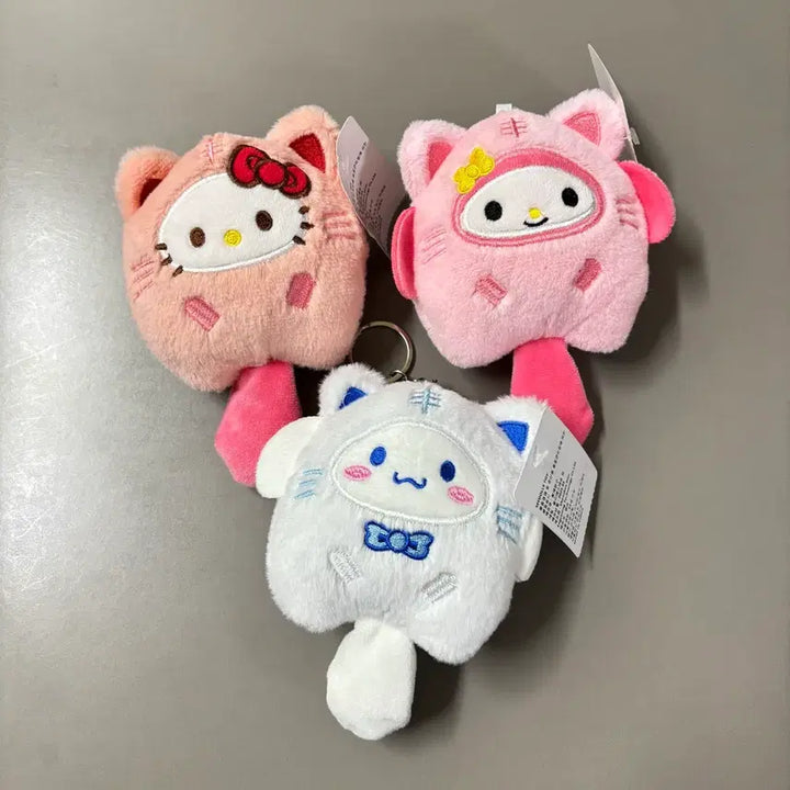 [BUNJANG] Sanrio Little Tiger Costume Plush Keychain - Hello Kitty / Cinnamoroll / 산리오 작은호랑이 코스튬 인형 키링_헬로키티/시나모롤