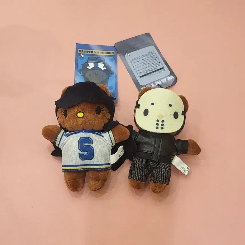 [BUNJANG] Hello Kitty SZA Leather Jacket Doll Keyring Set / 헬로키티 SZA/칸예 가죽자켓 인형 키링 2개 세트