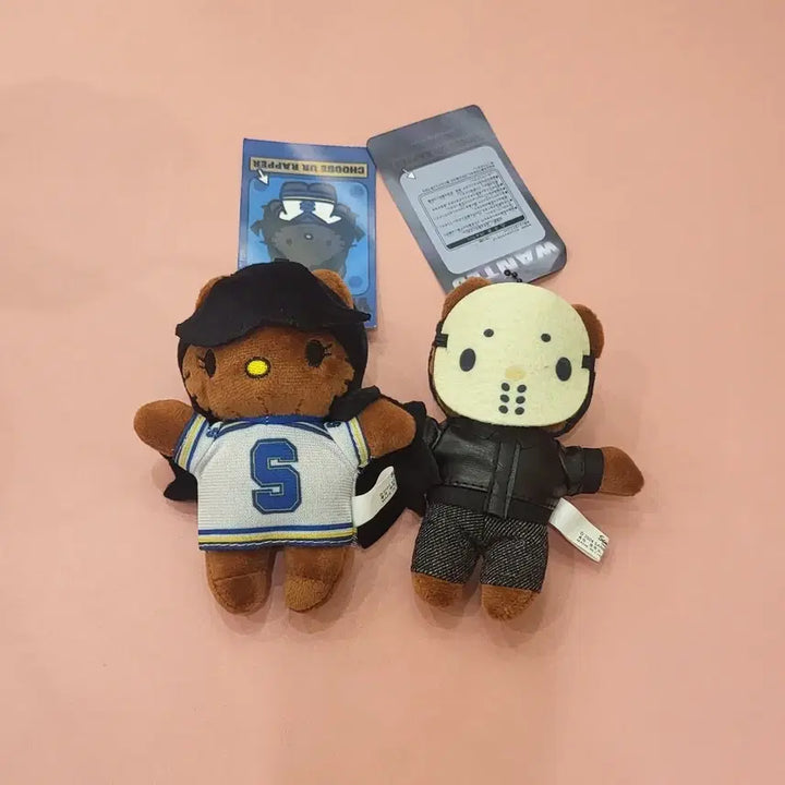 [BUNJANG] Hello Kitty SZA Leather Jacket Doll Keyring Set / 헬로키티 SZA/칸예 가죽자켓 인형 키링 2개 세트