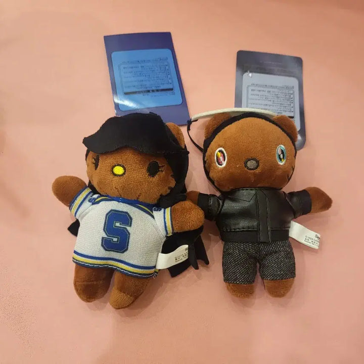 [BUNJANG] Hello Kitty SZA Leather Jacket Doll Keyring Set / 헬로키티 SZA/칸예 가죽자켓 인형 키링 2개 세트