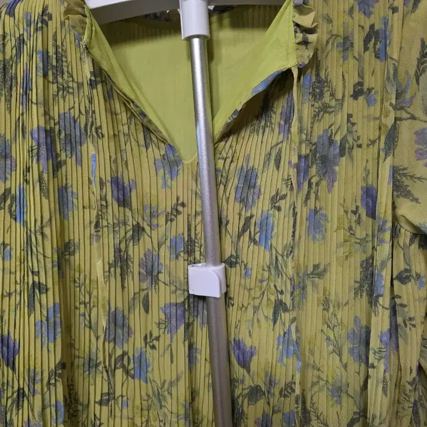 [BUNJANG] Chiffon Pleated Long Dress / 쉬폰 주름 원피스(안감있음)