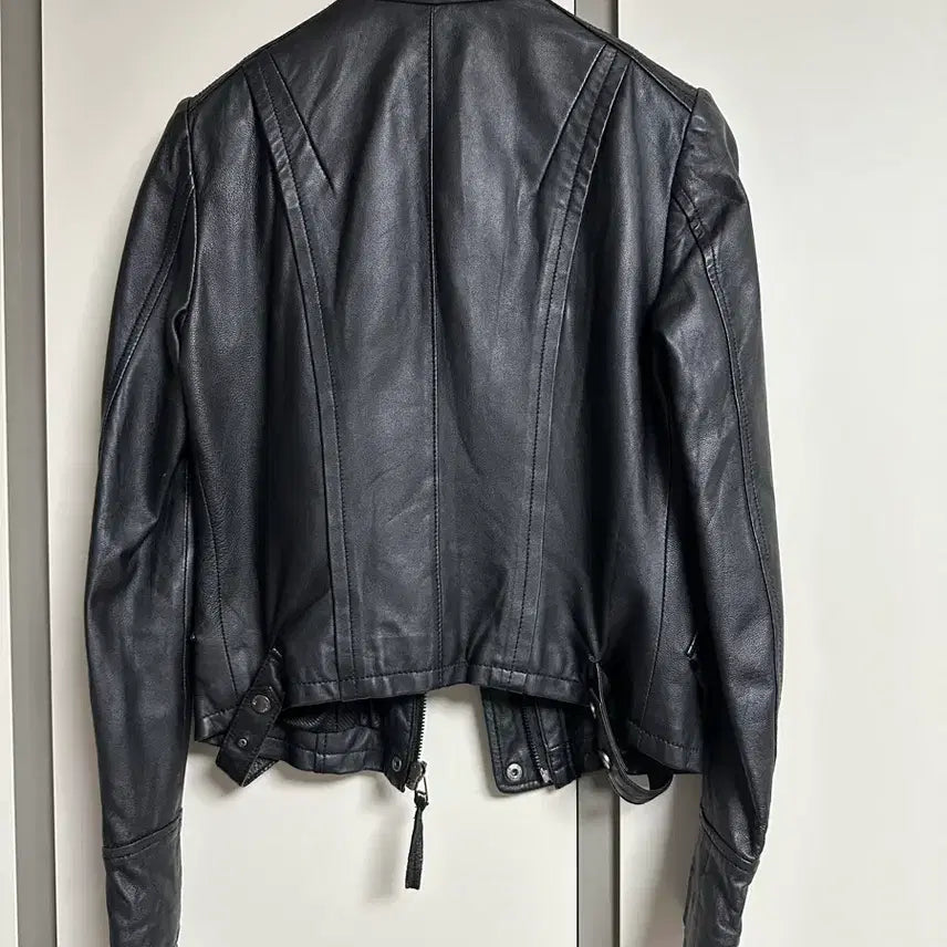[BUNJANG] ANNE KLEIN Real Lambskin Quilted Rider Jacket / 앤클라인(ANNE KLEIN) 리얼 양가죽 퀼팅 라이더 자켓 (55)