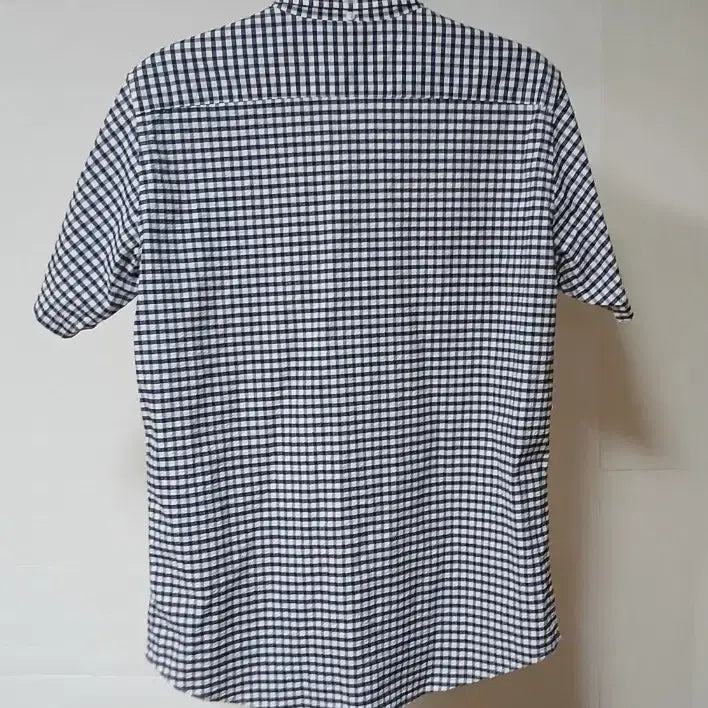 [SOLD OUT] 유니클로 반팔 깅엄 체크 셔츠 지지미 남자100