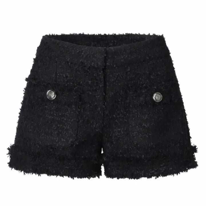 [BUNJANG] Khaki Point Antique Tweed Shorts (Black) / (새상품) 카키포인트 Antique Tweed Shorts (black)