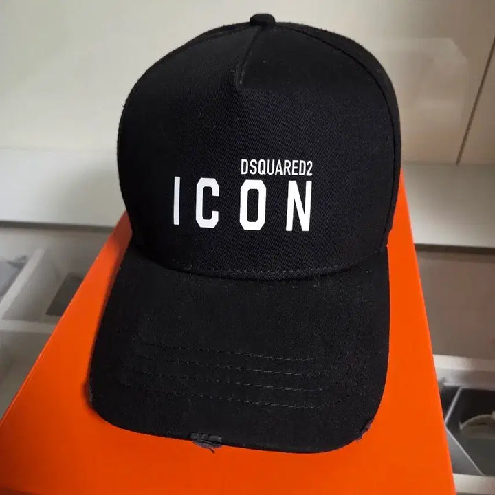 [BUNJANG] Dsquared2 ICON Logo Printed Black Ball Cap / 디스퀘어드 ICON 로고 프린티드 블랙 볼캡