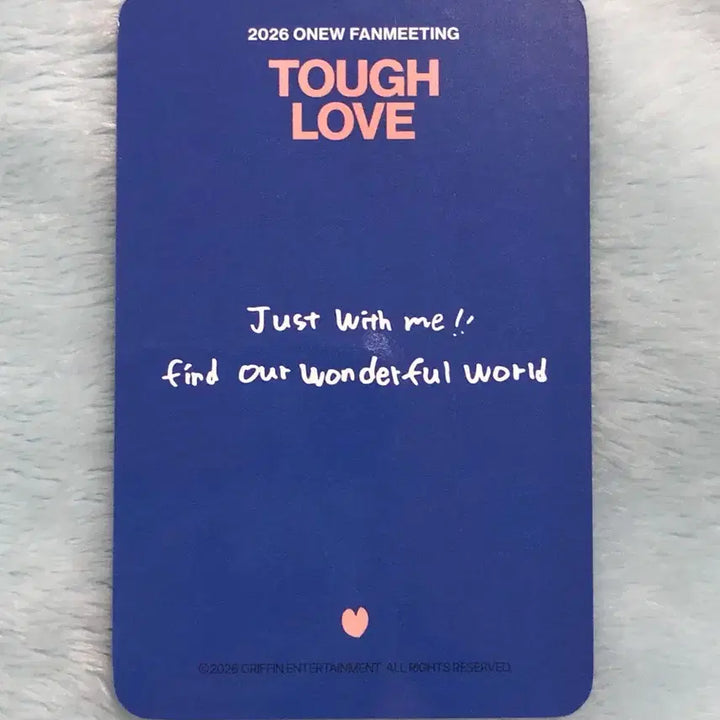 [SOLD OUT] 온유 터프러브팬미팅 MD 특전 포토카드