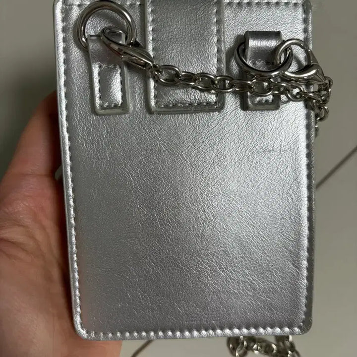 [BUNJANG] Silver Chain Mini Crossbag / 실버 체인 미니 크로스백