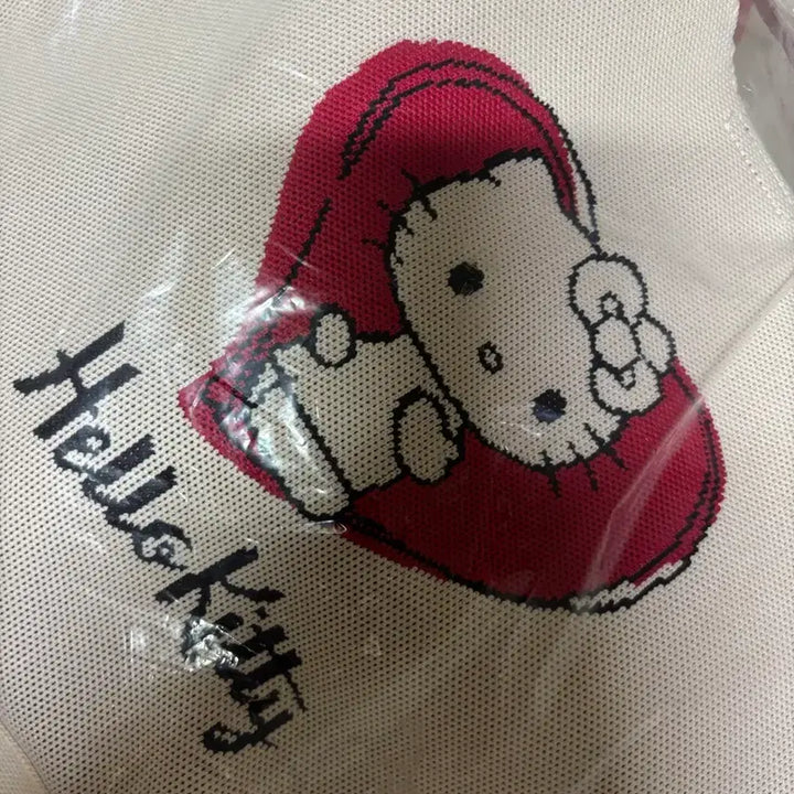 [BUNJANG] Sanrio Kitty Knit Tote Bag / 키티 니트 토트백