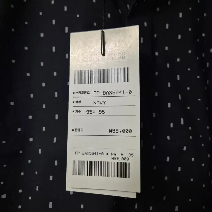 [BUNJANG] SIEG Fahrenheit Navy Dot Slim Fit Shirt / SIEG 파렌하이트 네이비 도트 슬림핏 셔츠 95