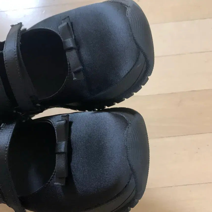 [BUNJANG] ZARA Black Ribbon Mary Jane Platform Shoes / 자라 블랙 리본 메리제인 플랫폼 슈즈