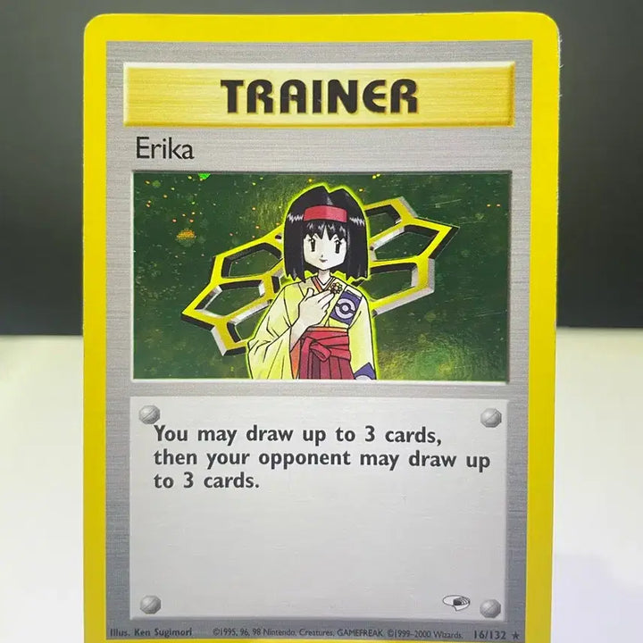 [BUNJANG] Pokemon Erika Trainer Holographic Card 1999 / [북미판] 포켓몬 카드 트레이너 ERIKA 홀로 스월 1999