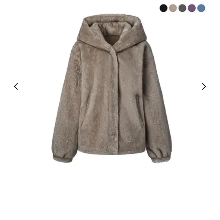 [BUNJANG] LBL Essential Faux Fur Hooded Jacket Silver Gray (M) / lbl 에센셜 FAUX퍼 후드자켓 실버그레이 m (66)