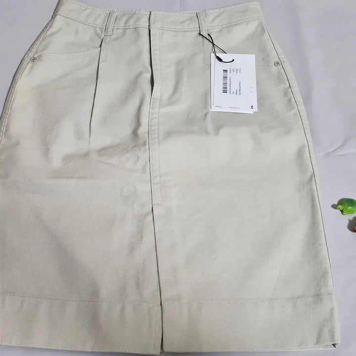 [BUNJANG] SATUR Cotton Pencil Slit Skirt - Natural Beige / [새상품-택O] SATUR 세터 코튼 펜슬 슬릿 스커트 내추럴 베이지