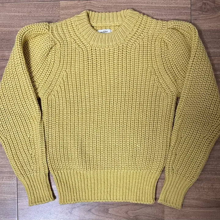 [BUNJANG] Isabel Marant Yellow Puff Sleeve Knit Sweater Size 36 / 이자벨마랑 옐로우 퍼프 니트 36