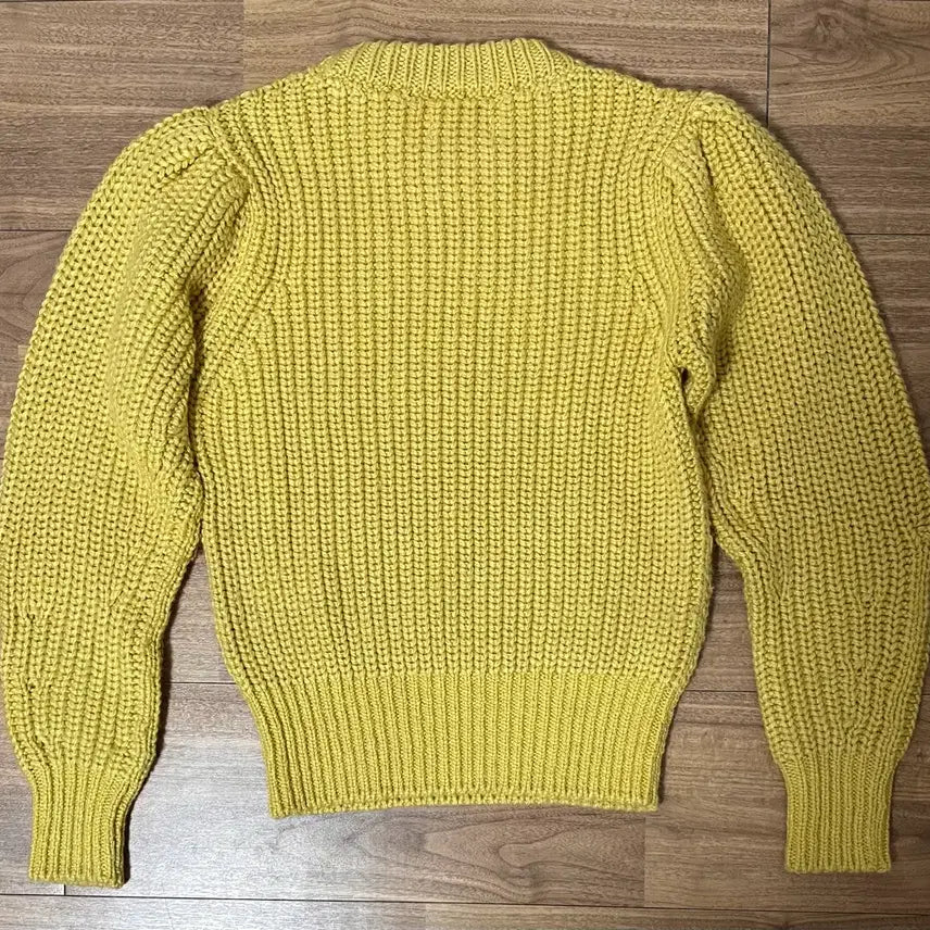 [BUNJANG] Isabel Marant Yellow Puff Sleeve Knit Sweater Size 36 / 이자벨마랑 옐로우 퍼프 니트 36