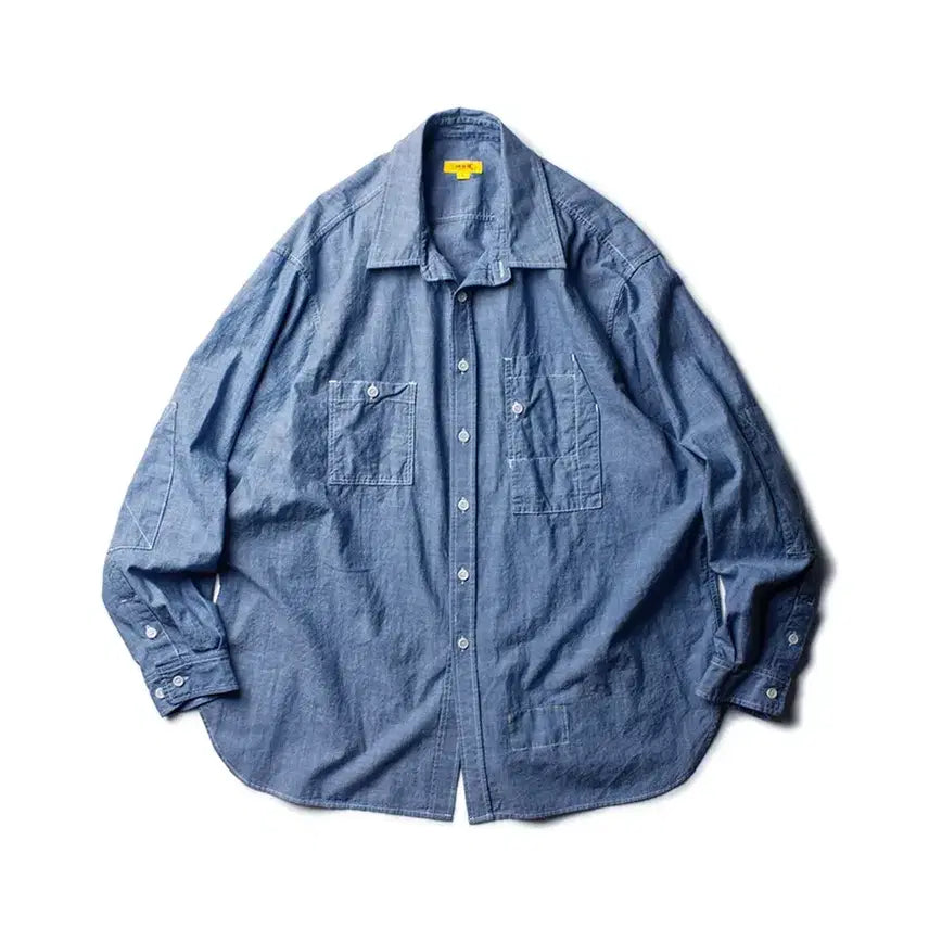 [BUNJANG] The Resq Chambray Teddy Shirt M / (새상품) 더레스큐 샴브레이 테디셔츠 M