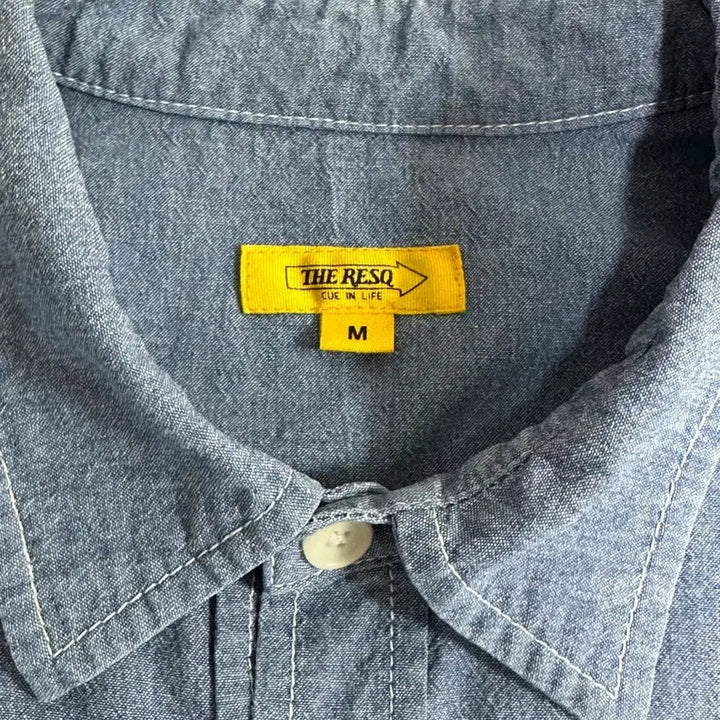 [BUNJANG] The Resq Chambray Teddy Shirt M / (새상품) 더레스큐 샴브레이 테디셔츠 M
