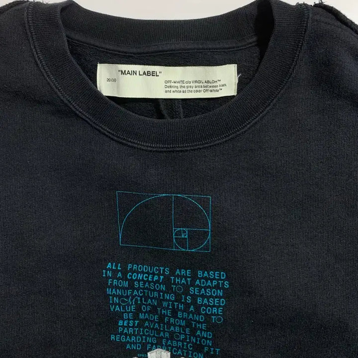 [SOLD OUT] 오프화이트 블랙 애로우 맨투맨