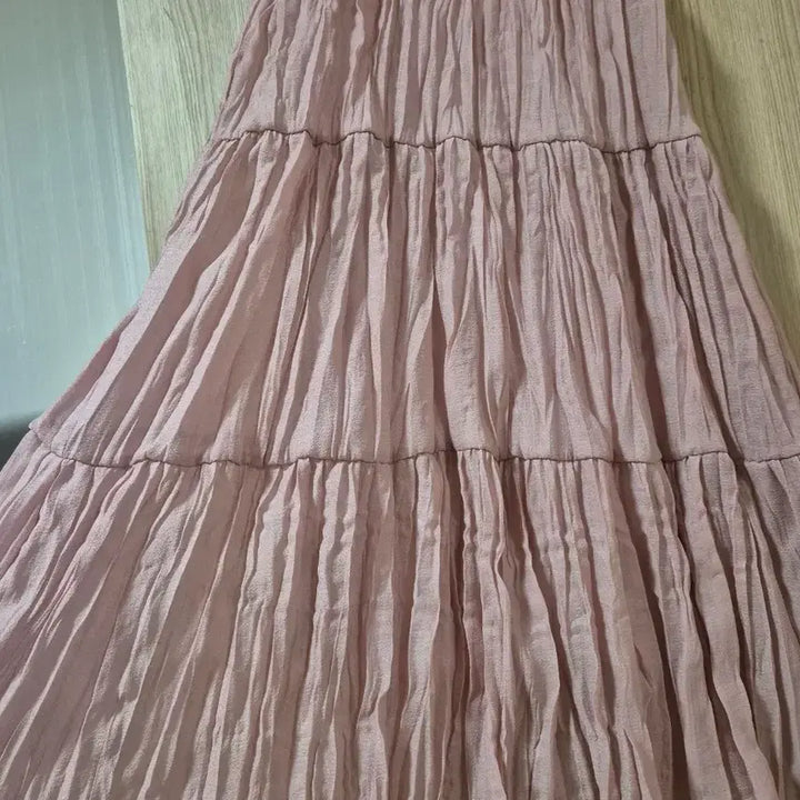 [BUNJANG] Benito Pink Shirred Long Dress / 베니토 핑크 셔링 롱 원피스~날씬66