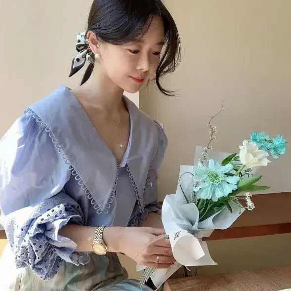 [SOLD OUT] [오늘만]바이씨니 블라썸블라우스 (소라)