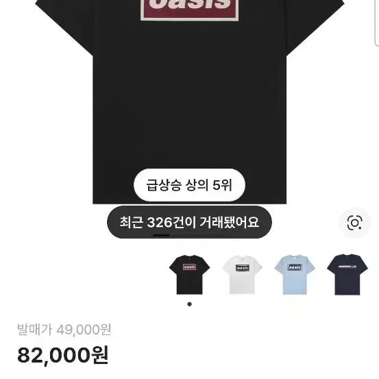 [SOLD OUT] 리바이스 X 오아시스 반팔 티셔츠 블랙 M