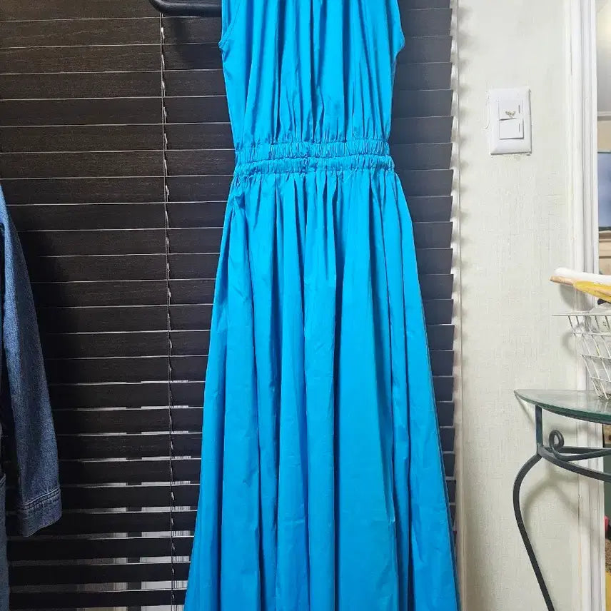 [BUNJANG] Mojo S.phine Blue Cutout Long Dress / 모조에스핀 청량한 블루 컷아웃 롱 원피스