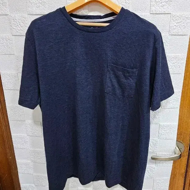 [BUNJANG] ZIOZIA Navy Pocket Short Sleeve T-Shirt (Size 105) / 지오송지오 네이비 포켓 반팔 티셔츠 105