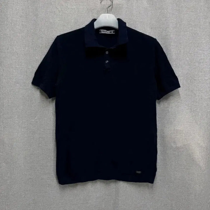 [BUNJANG] Jean-Michel Basquiat Summer Navy Knit Top / [95] 장 미쉘 바스키아 여름 카라 반팔니트