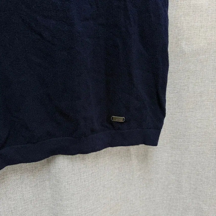 [BUNJANG] Jean-Michel Basquiat Summer Navy Knit Top / [95] 장 미쉘 바스키아 여름 카라 반팔니트