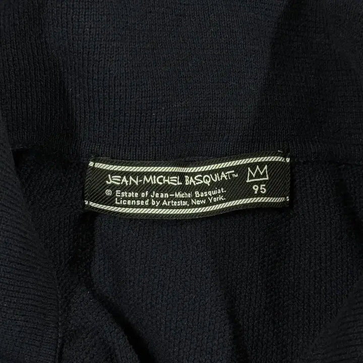 [BUNJANG] Jean-Michel Basquiat Summer Navy Knit Top / [95] 장 미쉘 바스키아 여름 카라 반팔니트