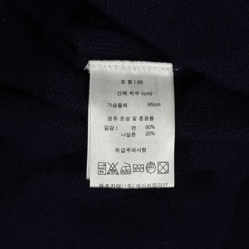 [BUNJANG] Jean-Michel Basquiat Summer Navy Knit Top / [95] 장 미쉘 바스키아 여름 카라 반팔니트