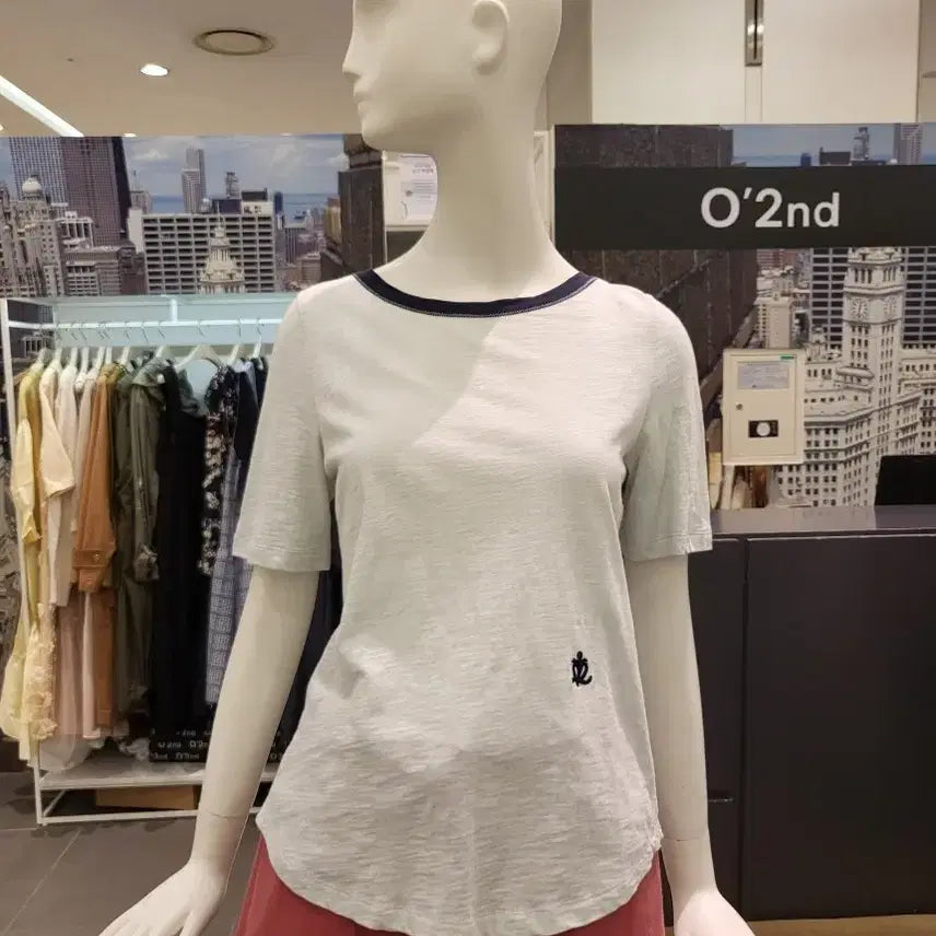 [BUNJANG] Ozscecon Short Sleeve T-Shirt Navy Size 66 / 오즈세컨 반팔 티셔츠 새상품 66사이즈