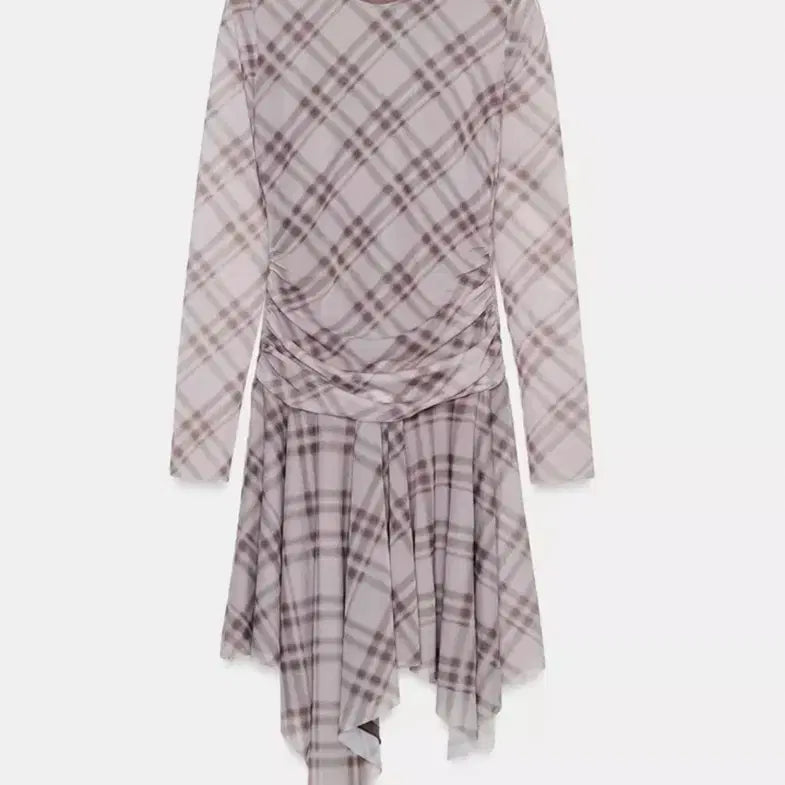 [BUNJANG] Zara Check Tulle Dress - Lilac - New with Tags / 자라 체크 튤 원피스 라일락