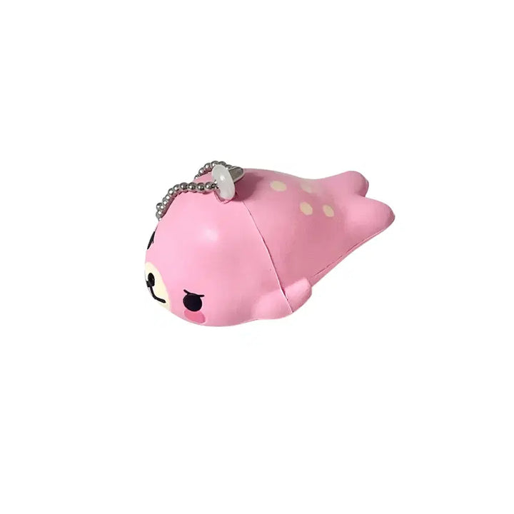 [BUNJANG] San-X Mamegoma Benigoma Squishy Keychain Sakura Goma / [고전] 산엑스 마메고마 베니고마 스퀴시 키링 사쿠라고마