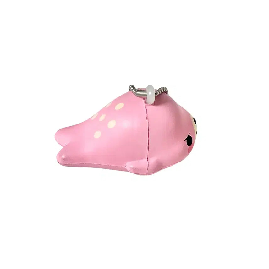 [BUNJANG] San-X Mamegoma Benigoma Squishy Keychain Sakura Goma / [고전] 산엑스 마메고마 베니고마 스퀴시 키링 사쿠라고마