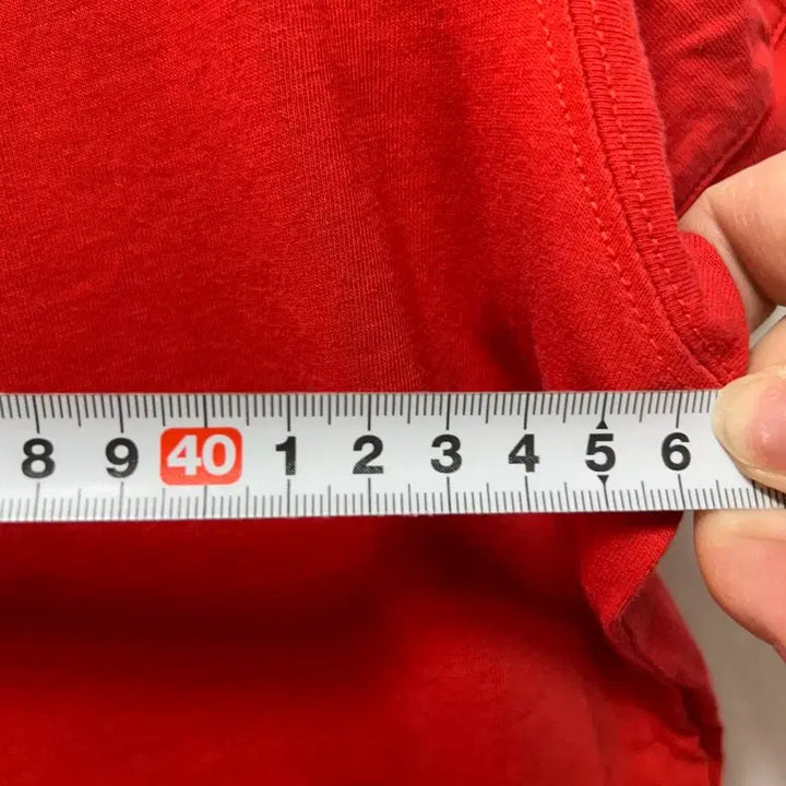 [BUNJANG] Adidas Red Short-Sleeve T-shirt (L) / 아디다스 빨간색 반팔 티셔츠 L