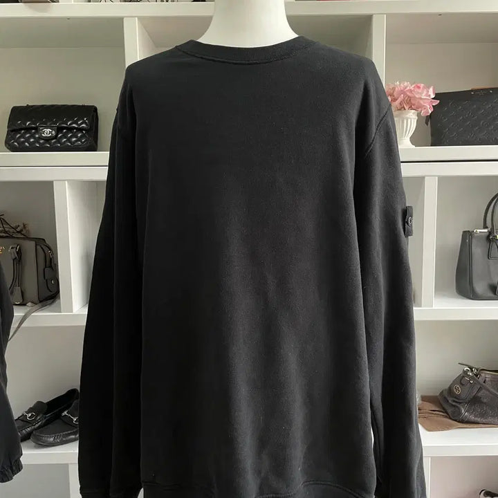 [BUNJANG] [새상품급, 3xl] 스톤아일랜드 블랙 맨투맨 스웻 / [새상품급, 3xl] 스톤아일랜드 블랙 맨투맨 스웻