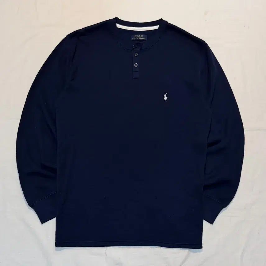 [SOLD OUT] 폴로 랄프로렌 와플 써멀 헨리넥 롱슬리브 네이비