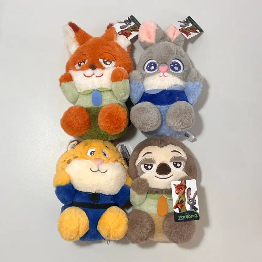 [BUNJANG] Zootopia Nick Wilde Judy Hopps Clawhauser Flash Sloth Plush Toy Set / 주토피아 닉 주디 클로하우저 플래시 나무늘보 인형