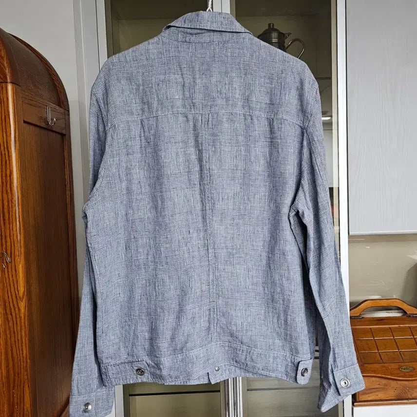 [SOLD OUT] 100[새상품] 남성 자라(ZARA) 체크 린넨 셔츠 자켓 (시원한 여름