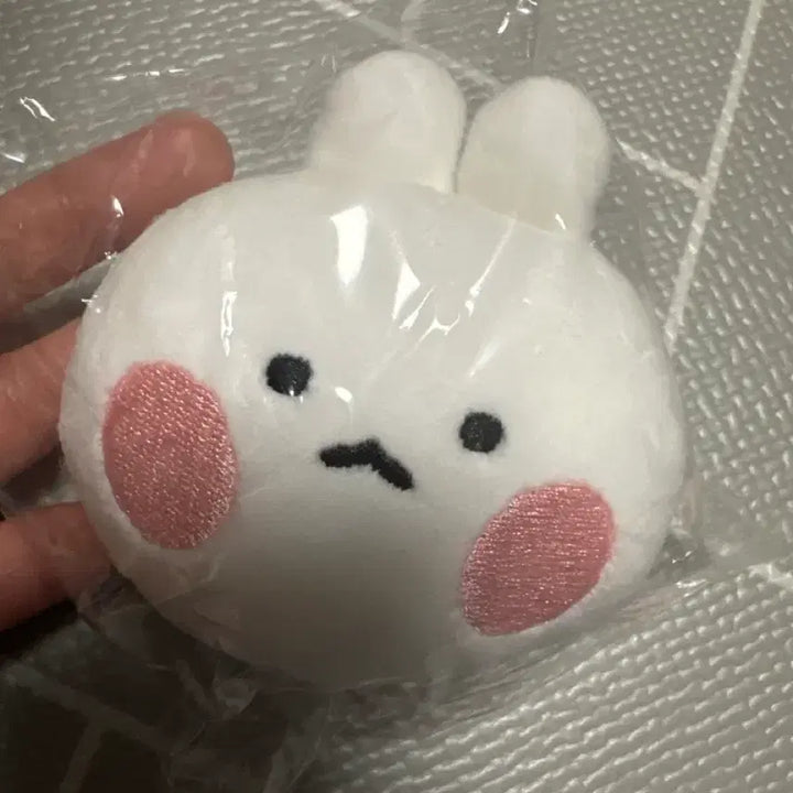 [BUNJANG] Rabbit Face Plush Keychain / 토끼 얼굴 봉제인형 키링 새상품