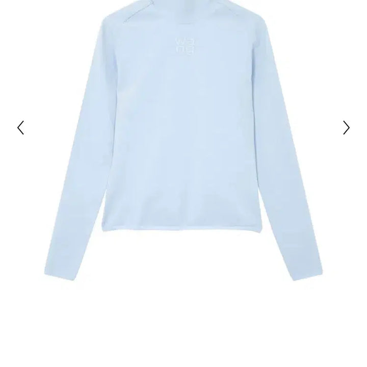 [SOLD OUT] [XS] 알렉산더왕 알왕 텍스처드 로고 터틀넥 탑 스카이 하늘색 블루